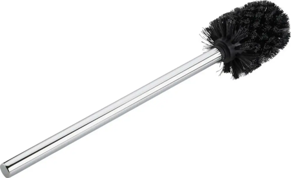 WC-Bürste mit einem Chrom-Griff, die für Reinigungszwecke verwendet wird. Das Produkt stammt von Ideal Standard und verfügt über eine Borstenkopf für effektive Anwendung.